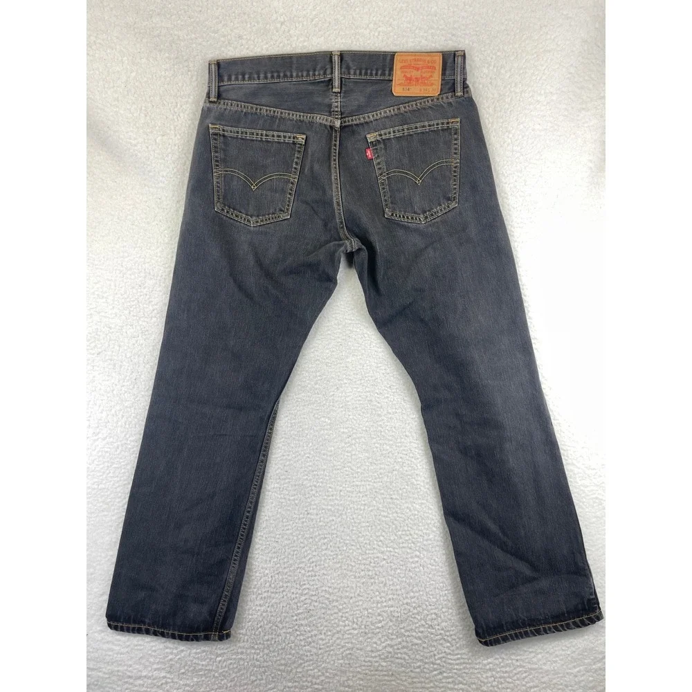 Levi's 514 Slim Straight Jeans Mens 34x30 Gray Denim Pants Casual Classic